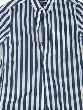 🚨$5 CLEAROUT 🚨H&M Navy and White Vertical Stripe Button-Down Shirt